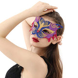 F-ber DIY Diamond Masks EVA Half Face Masks with Diamond Painting Tools, Masquerade Mask for Women Party Prom Ball Lace Eye Mask DIY Arts Crafts Gifts (Tiger A + B + C)