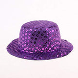 CUTICATE 7 Color 1/3 BJD Doll Bowler Hats for Night Lolita Dolls Vintage Sequins Hat - Purple, as described
