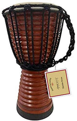 Drums Djembe Drum Djembe jembe is a Rope- goat skin Covered Goblet Drum Played by Hands West Africa style (12x6 carved)