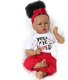 ZIQUE Reborn Baby Doll Black, 22 Inch Realistic African American Reborn Baby Doll That Look Real