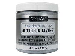 DecoArt DECADOL-36.28 Outdoor Living Metallcs8ozSlvr Americana Outdoor Living Metallics 8Ozslvr