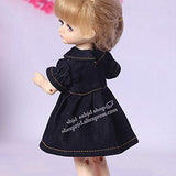 BJD SD Doll Clothes 1/6 Cute Suit Blue Girl Princess Cowboy Summer Dress for Littlefee Or Yosd Body YF6-168 Doll Accessories YF6 to 168 Cowboy 6 Points Body