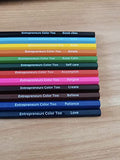 Entrepreneurs Color Too Colored Pencils, Inspirational Coloring Pencils for Adult Coloring Books, Set of 12, Multicolor