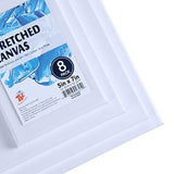 TBC The Best Crafts Stretched Canvas 16 x 20 Inch Large Canvas for All Painting Media Ideal Stretched Canvas Board for Beginner and Professional Value 6 Pack