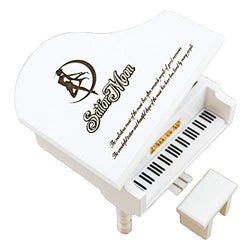 Sailor Moon Music Box Windup Engraved Wood Piano Musical Box,Musical Gift,Play Moonlight Densetsu,White