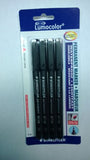 Staedtler Lumocolor Permanent Pen 318-9 Fine 0.6mm Line - Black (Pack of 4)