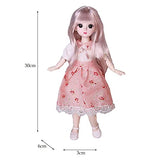 3D Doll Princess Gift, Safe Durable Dress Up Girl Toy Gift with Movable Joints Rapunzel Fashion Doll,3D BJD Doll Princess Toy for Girl Birthday Gift