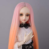 Doll Wig for 1/3 1/4 BJD Doll Wig Girls Gift Temperature Synthetic Fiber Long Straight Synthetic Hair