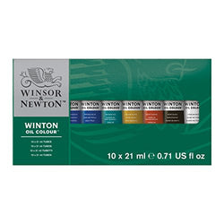 Winsor & Newton Winton Oil Colors Set - Basic 10 Color Set. (Packaging may vary)