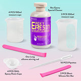 1 Gallon Epoxy Resin Crystal Clear Kit + Silicone Measuring Cups for Resin with Resin Cleaner KIt