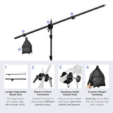 LIMOSTUDIO, AGG1459, 10 ft. Backdrop Support Stand Light Softbox Lighting Kit with 10 ft. White Black Green Background Screen Backdrop for Photo Studio