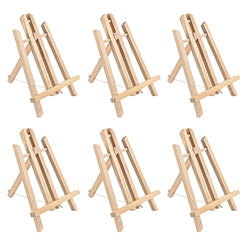 Dolicer 15.7" Wood Easel 6 Pack Tabletop Easel Stand Painting Easel Stand for Kids Students Adults Artist Easel for Displaying Canvas Painting Photos