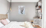 Yihui Arts Elephant Wall Art Hand Painted Vertical Canvas Oil Paintings Giant Gray and White Animal Pictures Artwork for Bathroom Living Room Hallway Decoration