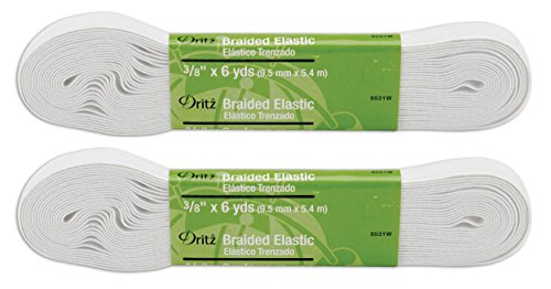 Braided Elastic 3/8"X6yd-White