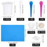 SUPVOX Reusable Mixing Cups Tools Kit Graduated Silicone Measuring Cups Dispensing Cup Dropper Mixing Stick For DIY Crafts Jewelry Making Handwork