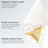 Arteza Stretched Canvas, Pack of 12, 6 inches, Triangle Blank Canvases on Pine Wood Frame, 100% Cotton, 8 oz Gesso-Primed, Art Supplies for Acrylic Pouring and Oil Painting