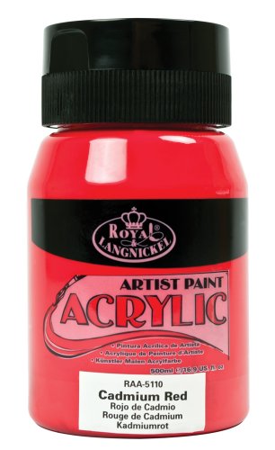 Royal & Langnickel Essentials Acrylic Jar Paint, 500ml, Cadmium Red