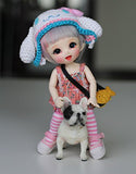 Zgmd 1/8 BJD Doll SD Doll Cute Little Girl Resin Doll +Face Make Up