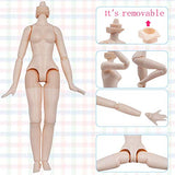 1/6 BJD Doll, 4-Color Changing Eyes Shiny Face and Ball Jointed Body Dolls, 12 Inch Customized Dolls with Five Hands, Nude Doll Sold Exclude Clothes (YM05)