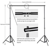 HYJ-INC Photography Photo Video Studio Background Stand Support Kit with 3 Muslin Backdrop Kits (White/Black/Chromakey Green Screen Kit),1050W 5500K Daylight Umbrella Lighting Kit with Carry Bag