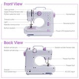 FutureCharger Sewing Machine, Portable Sewing Machine Mini Sewing Machines Handheld Sewing Machine with 12 Built-in Stitches, 2 Speeds, Foot Pedal, Extension Table for Adult Beginners/Household/Tailor