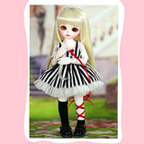 HGFDSA 1/6 BJD Doll SD Doll 26CM 10 Inch Full Set of Spherical Joint Doll with Clothes Shoes Wig Free Makeup Christmas Day Gift for Girls