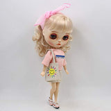 Original Doll Clohtes Outfit, Adorable Autumn Suit(Oversize Pink Shirt + Skirt + Transparent Hairband + Handbag), Doll Dress Up for 1/6 12inch Doll or ICY Doll- Fortune Days(YW-YF010)