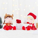 Gloveleya Baby Girl Gift Christmas Doll Soft Plush Girl Costume Toy Red 14"
