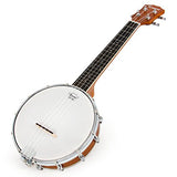 Kmise 4 String Banjo Ukulele Uke Concert 23 Inch Size Sapele With Bag Tuner (MI1868)