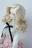 JD343 7-8inch 18-20CM synthetic mohair hand push retro Lady Doll wigs 1/4 MSD porcelain BJD doll hair (Blond)