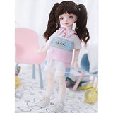 1/6 BJD Dolls 28.2cm Resins Ball Jointed SD Doll with Casual Clothes Set Shoes Wig Makeup Face, Best Birthday Gifts for Girls