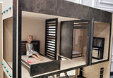 CONTEMPORIST style large 2-store Dollhouse with Furniture set.