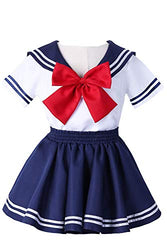 Anime Kids Girl's Japan School Uniform Sailor Dress Halloween Cosplay Costume,Small