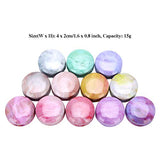 Chyoo 12Pcs Marble Metal Storage Tin Candle Making Container Handmade Lip Jar Storage Candy Tin Craft Cans DIY Candle Kit Holder Multicolor A One Size