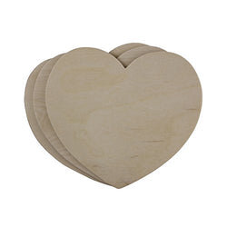 Unfinished Wooden Hearts Shapes 11-1/4" x 10" x 1/8", Bag of 3 Unpainted Large Wood Heart Cutout Shapes, Plain, Smooth, Ready to Paint and Decorate. Valentines Craft, DIY and Craft Projects.