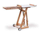 Creative Mark Mirage Studio Artist Easel for Canvas to 71" High, Fully Adjustable from Horizontal to Vertical, Rolling Wheels - Natural Elm Wood