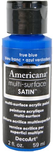 DecoArt Americana Multi-Surface Satin Acrylic Paint, 2-Ounce, True Blue