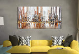 Tiancheng Art, 24x48 Inch Modern Abstract art 100% Hand Painted Canvas Oil Painting Acrylic Wall Art Living room Kitchen Bathroom Wall Decoration