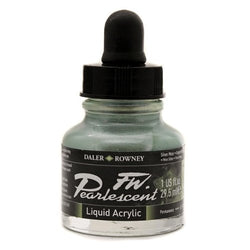 Daler-Rowney FW Pearlescent Acrylic Ink, 1 oz, Silver Moss (603201129)