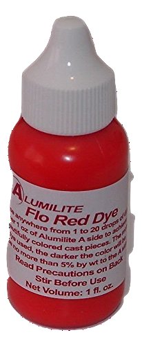 Alumilite Colorant Single Color Liquid Pigment Dye Florescent Red 1 fl oz for Crafts and More
