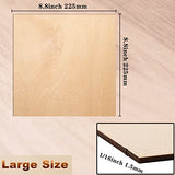 AIKS Basswood Sheets 8.8 x 8.8 x 1/16 Inch Unfinished Balsa Wood Sheets for Cricut Maker, Laser Cutting, Wood Burning, Architectural Models, Staining, and Drawing. (12 PCS)