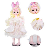 ICY Fortune Days 11 Inch 1/6 Scale Little Angel Series 28 Ball Joints Doll, 28 Joints Doll, Best Gift for Girls(Whit Angle)