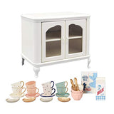 Aizulhomey Metal Dollhouse Miniature Furniture Cupboard Set Perfect for Barbie Dollhouse Furniture Accessories 1:6 Scale 25 Piece