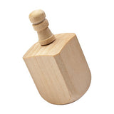 Wooden Dreidels 2-1/2 Inch, Unfinished Natural Wood Dreidels - Bag of 12