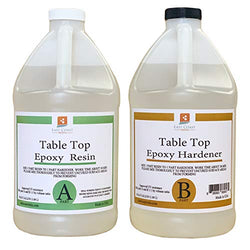 Table TOP EPOXY Resin Crystal Clear 1 Gallon Kit. for Super Gloss Coating