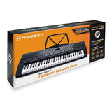 Hamzer 61-Key Digital Music Piano Keyboard - Portable Electronic Musical Instrument - with Microphone and Sticker Sheet