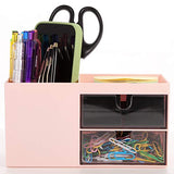 XDRELEC Pen Holder, Office Desk Organizer, and Accessories，Multi-Functional Pencil Cup， Pencil Holder for Desk ，Pen Organizer，Desktop Stationary Organizer，Office Organization and Storage (Pink)