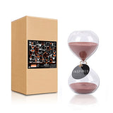 SWISSELITE Biloba 6 Inch Puff Sand Timer/Hourglass 60 Minutes - Cocoa Color Sand - Inspired