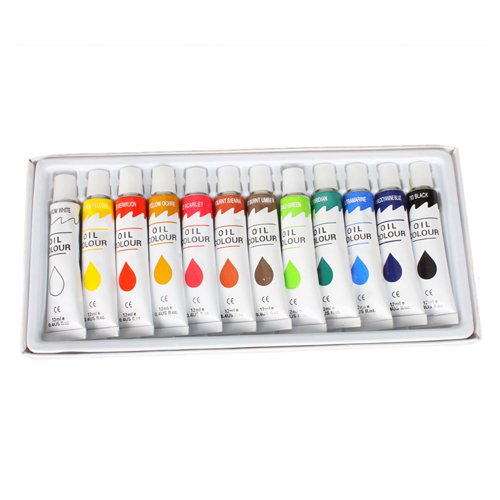 US Art Supply Professional Oil Paints 12 Tubes Oil Colours Painting Set