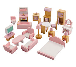 NextX Doll House DIY Accessories and Furniture, Wooden Toys for Girls